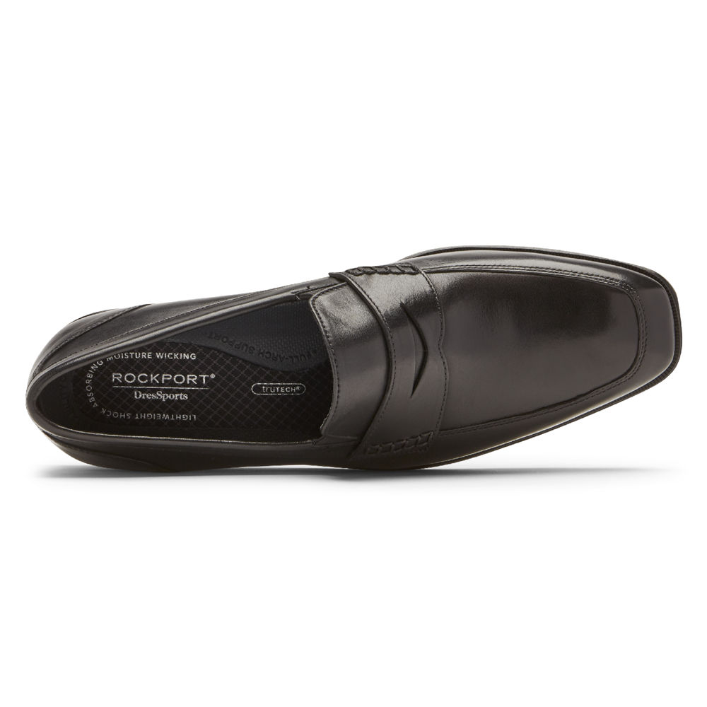 Rockport Singapore Mens Loafers - Dres Sports Business 2 Penny Black - BO2307586